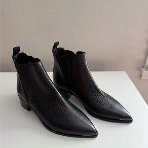 Acne Black Jensen Leather Heeled Boots